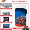 imageJay Franco Comforter Set Includes Sheets and Pillow Covers  Soft and Cozy Bed Set for Stylish Room Decor Blue  The Fantastic Four 5 Piece Twin Size BeddingBlue  Blaze  the Monster Machines