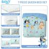 imageJay Franco Comforter Set Includes Sheets and Pillow Covers  Soft and Cozy Bed Set for Stylish Room Decor Blue  The Fantastic Four 5 Piece Twin Size BeddingBlue  Bluey