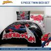imageJay Franco Comforter Set Includes Sheets and Pillow Covers  Soft and Cozy Bed Set for Stylish Room Decor Blue  The Fantastic Four 5 Piece Twin Size BeddingBlack  Spiderman