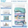 imageJay Franco Comforter Set Includes Sheets and Pillow Covers  Soft and Cozy Bed Set for Stylish Room Decor Blue  The Fantastic Four 5 Piece Twin Size BeddingMulti  Bluey  Bingo