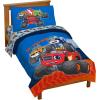 imageJay Franco Comforter Set Includes Sheets and Pillow Covers  Soft and Cozy Bed Set for Stylish Room Decor Blue  The Fantastic Four 5 Piece Twin Size BeddingBlue  Blaze  the Monster Machines