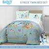 imageJay Franco Comforter Set Includes Sheets and Pillow Covers  Soft and Cozy Bed Set for Stylish Room Decor Blue  The Fantastic Four 5 Piece Twin Size BeddingBlue  Bluey