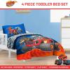 imageJay Franco Comforter Set Includes Sheets and Pillow Covers  Soft and Cozy Bed Set for Stylish Room Decor Blue  The Fantastic Four 5 Piece Twin Size BeddingBlue  Blaze  the Monster Machines