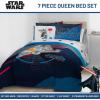 imageJay Franco Comforter Set Includes Sheets and Pillow Covers  Soft and Cozy Bed Set for Stylish Room Decor Blue  The Fantastic Four 5 Piece Twin Size BeddingDark Blue  Star Wars