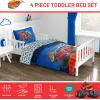imageJay Franco Comforter Set Includes Sheets and Pillow Covers  Soft and Cozy Bed Set for Stylish Room Decor Blue  The Fantastic Four 5 Piece Twin Size BeddingBlue  Blaze  the Monster Machines