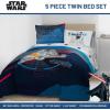 imageJay Franco Comforter Set Includes Sheets and Pillow Covers  Soft and Cozy Bed Set for Stylish Room Decor Blue  The Fantastic Four 5 Piece Twin Size BeddingDark Blue  Star Wars
