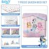 imageJay Franco Comforter Set Includes Sheets and Pillow Covers  Soft and Cozy Bed Set for Stylish Room Decor Blue  The Fantastic Four 5 Piece Twin Size BeddingPink  Bluey