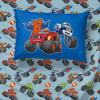 imageJay Franco Comforter Set Includes Sheets and Pillow Covers  Soft and Cozy Bed Set for Stylish Room Decor Blue  The Fantastic Four 5 Piece Twin Size BeddingBlue  Blaze  the Monster Machines