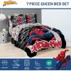 imageJay Franco Comforter Set Includes Sheets and Pillow Covers  Soft and Cozy Bed Set for Stylish Room Decor Blue  The Fantastic Four 5 Piece Twin Size BeddingBlack  Spiderman
