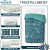 imageJay Franco Comforter Set Includes Sheets and Pillow Covers  Soft and Cozy Bed Set for Stylish Room Decor Blue  The Fantastic Four 5 Piece Twin Size BeddingBlue  Fantastic Four