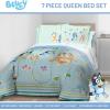 imageJay Franco Comforter Set Includes Sheets and Pillow Covers  Soft and Cozy Bed Set for Stylish Room Decor Blue  The Fantastic Four 5 Piece Twin Size BeddingBlue  Bluey