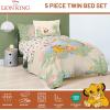 imageJay Franco Comforter Set Includes Sheets and Pillow Covers  Soft and Cozy Bed Set for Stylish Room Decor Blue  The Fantastic Four 5 Piece Twin Size BeddingMulti  Lion King