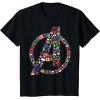 imageMarvel Avengers A Logo Symbol Holiday Christmas Icons TShirtBlack