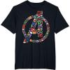 imageMarvel Avengers A Logo Symbol Holiday Christmas Icons TShirtBlack