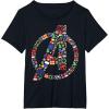 imageMarvel Avengers A Logo Symbol Holiday Christmas Icons TShirtBlack