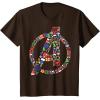 imageMarvel Avengers A Logo Symbol Holiday Christmas Icons TShirtBrown