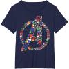 imageMarvel Avengers A Logo Symbol Holiday Christmas Icons TShirtNavy Blue
