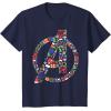 imageMarvel Avengers A Logo Symbol Holiday Christmas Icons TShirtNavy Blue
