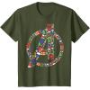 imageMarvel Avengers A Logo Symbol Holiday Christmas Icons TShirtOlive Green