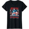imageMarvel Christmas Captain America Ugly Sweater Pattern TShirtBlack