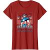 imageMarvel Christmas Captain America Ugly Sweater Pattern TShirtCranberry Red