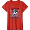 imageMarvel Christmas Captain America Ugly Sweater Pattern TShirtRed