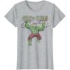 imageMarvel Christmas Hulk Deck The Halls Portrait TShirtHeather Grey