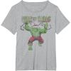 imageMarvel Christmas Hulk Deck The Halls Portrait TShirtHeather Grey