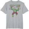 imageMarvel Christmas Hulk Deck The Halls Portrait TShirtHeather Grey