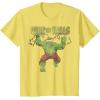 imageMarvel Christmas Hulk Deck The Halls Portrait TShirtLemon Yellow