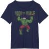 imageMarvel Christmas Hulk Deck The Halls Portrait TShirtNavy Blue