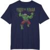 imageMarvel Christmas Hulk Deck The Halls Portrait TShirtNavy Blue