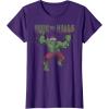imageMarvel Christmas Hulk Deck The Halls Portrait TShirtPurple