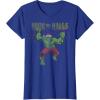 imageMarvel Christmas Hulk Deck The Halls Portrait TShirtRoyal Blue