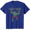 imageMarvel Christmas Hulk Deck The Halls Portrait TShirtRoyal Blue