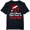 imageMarvel Deadpool I Want Tacos For Christmas Graphic TShirtBlack