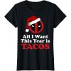imageMarvel Deadpool I Want Tacos For Christmas Graphic TShirtBlack