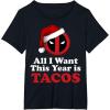 imageMarvel Deadpool I Want Tacos For Christmas Graphic TShirtBlack