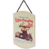 imageMarvel Deadpool Single and Ready to Jingle Hanging Wood Wall Decor  Funny Deadpool Sign for Holiday or Christmas DecorCreamRed