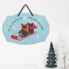 imageMarvel Deadpool Single and Ready to Jingle Hanging Wood Wall Decor  Funny Deadpool Sign for Holiday or Christmas DecorLight Blue