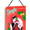 imageMarvel Deadpool Single and Ready to Jingle Hanging Wood Wall Decor  Funny Deadpool Sign for Holiday or Christmas DecorRed