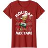 imageMarvel Guardians Of The Galaxy Groot Mix Tape Christmas TShirtCranberry Red