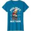 imageMarvel Guardians Of The Galaxy Groot Mix Tape Christmas TShirtSapphire Blue
