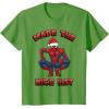 imageMarvel SpiderMan Made The Nice List Christmas TShirtGrass Green