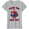 imageMarvel SpiderMan Made The Nice List Christmas TShirtHeather Grey