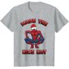 imageMarvel SpiderMan Made The Nice List Christmas TShirtHeather Grey