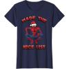 imageMarvel SpiderMan Made The Nice List Christmas TShirtNavy Blue