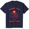 imageMarvel SpiderMan Made The Nice List Christmas TShirtNavy Blue