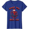 imageMarvel SpiderMan Made The Nice List Christmas TShirtRoyal Blue