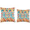 imageMarvel Studios The Fantastic Four First Steps Retro Icons Throw Pillow16x16